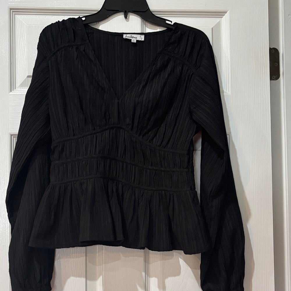Sam Edelman Black Peplum Blouse